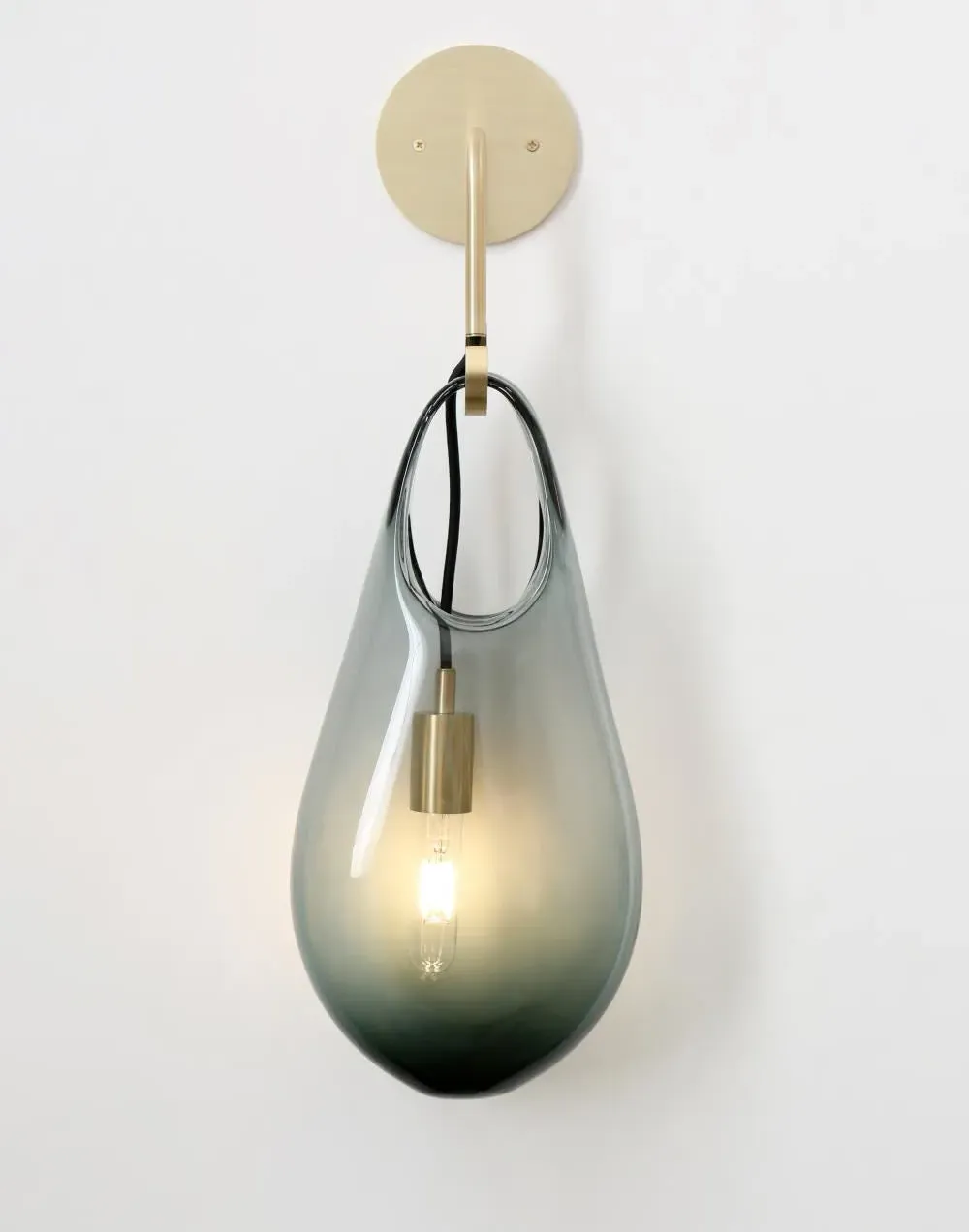 Hold 18 Wall Light - Dark Oxidized, Glass