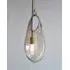 Hold Pendant Light with Brass Hook - Blue Glass