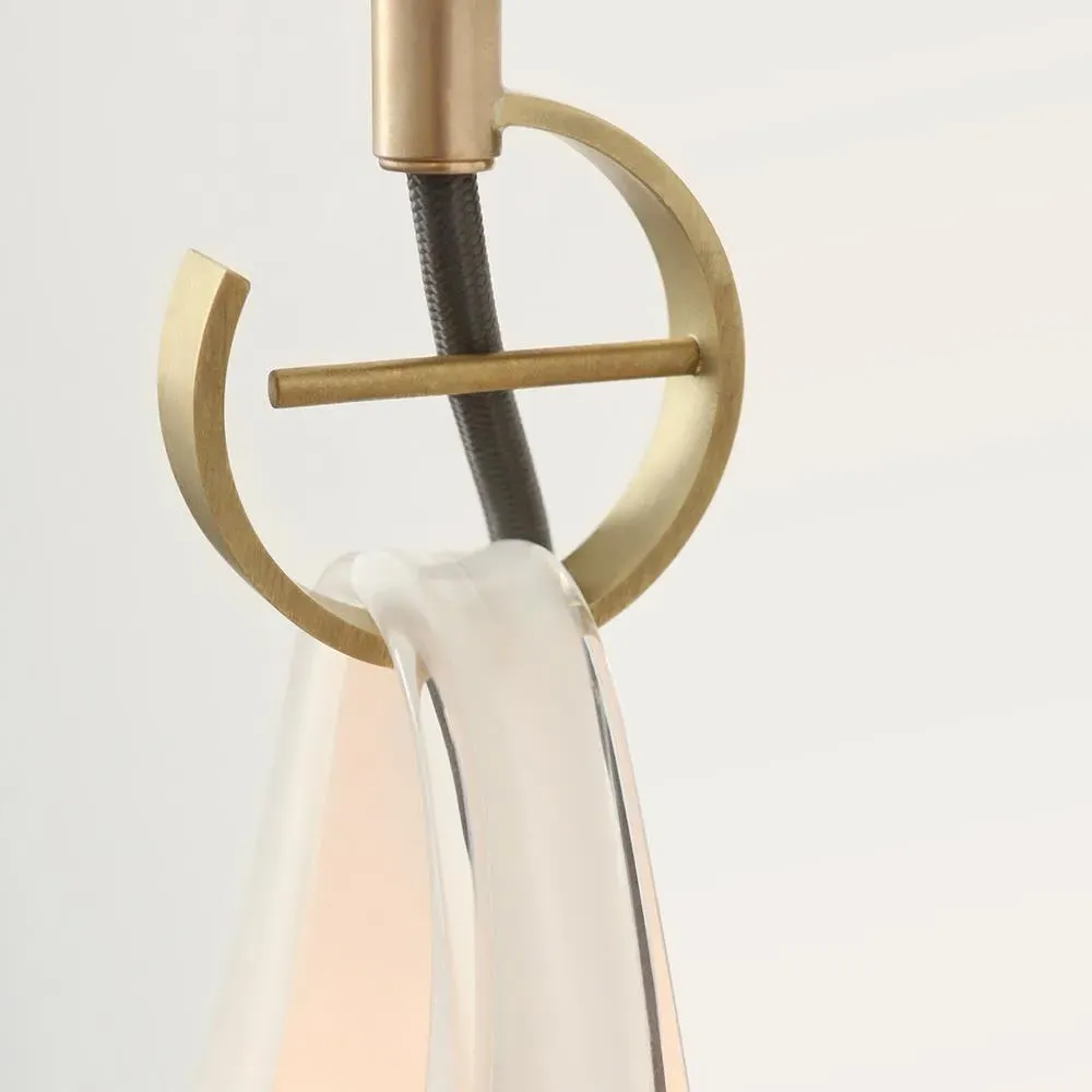 Hold Wall Light - Blue, Brushed Brass