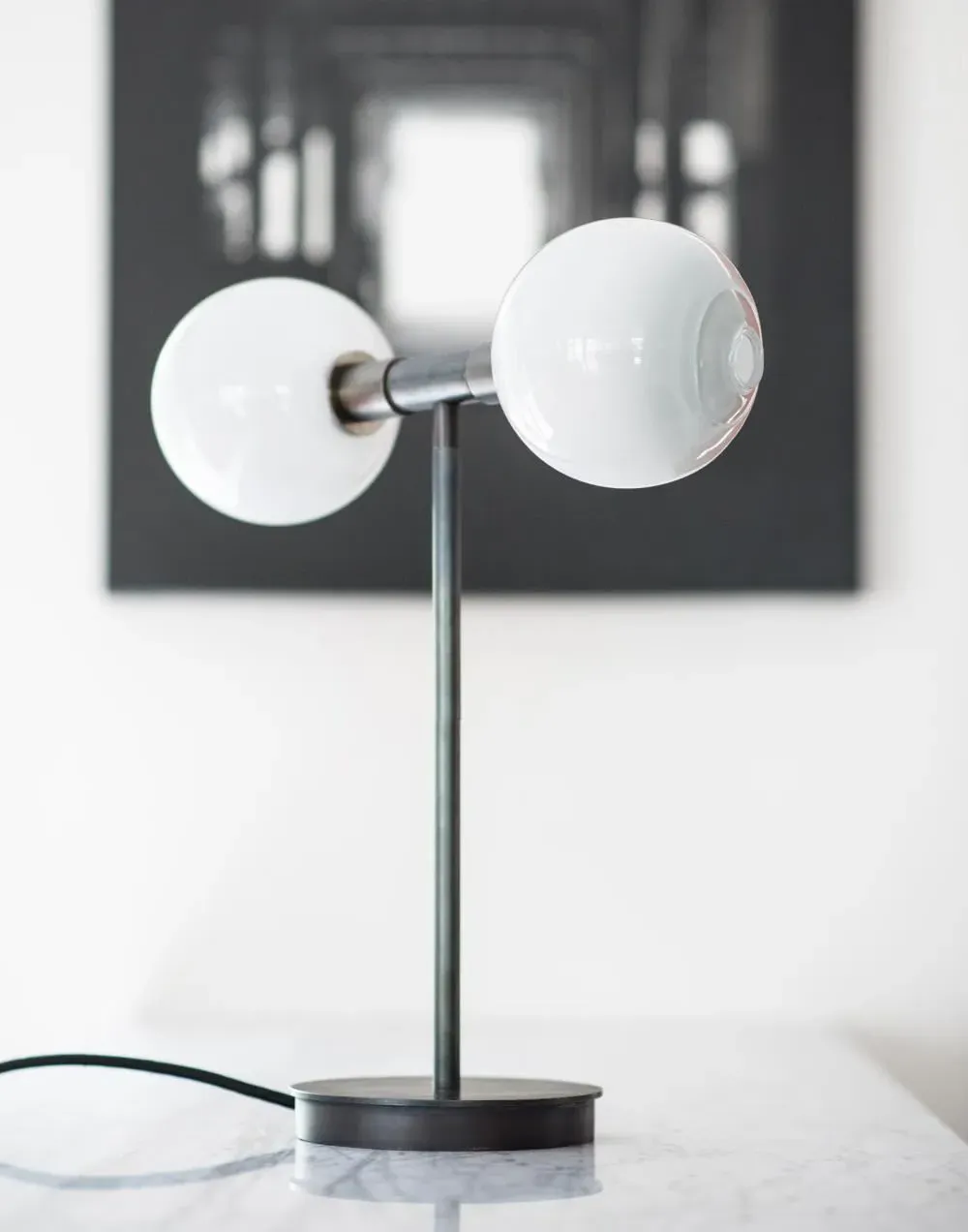 Single Table Lamp - Smoke, Glass