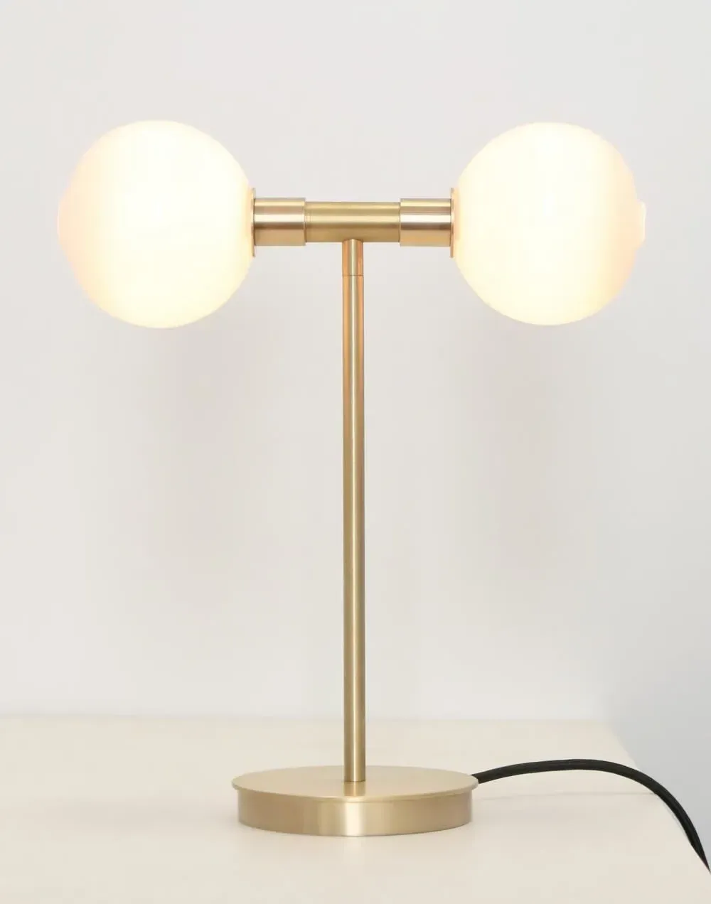 Single Table Lamp - White, Glass