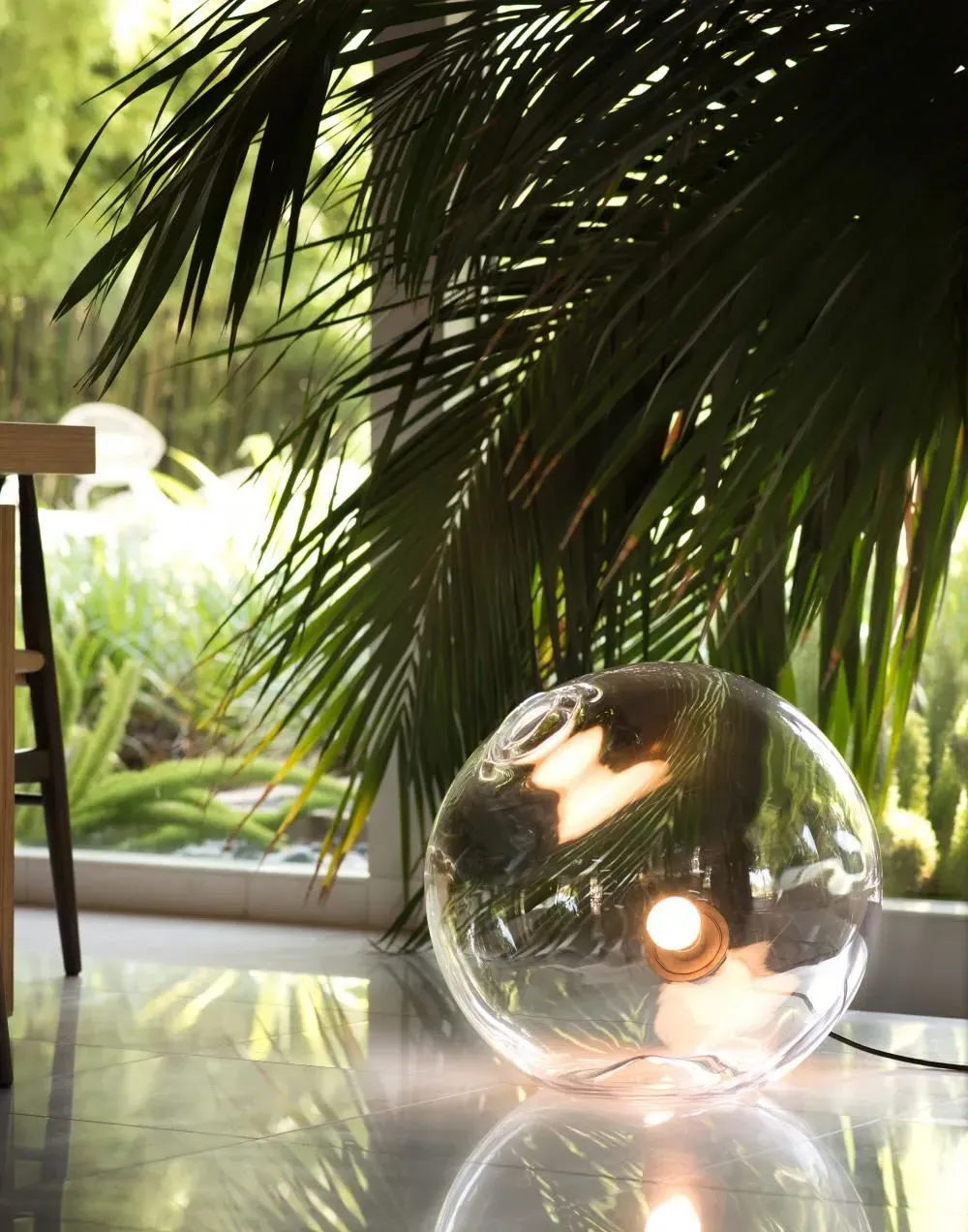 Small Float Light - Brushed Brass, Glass