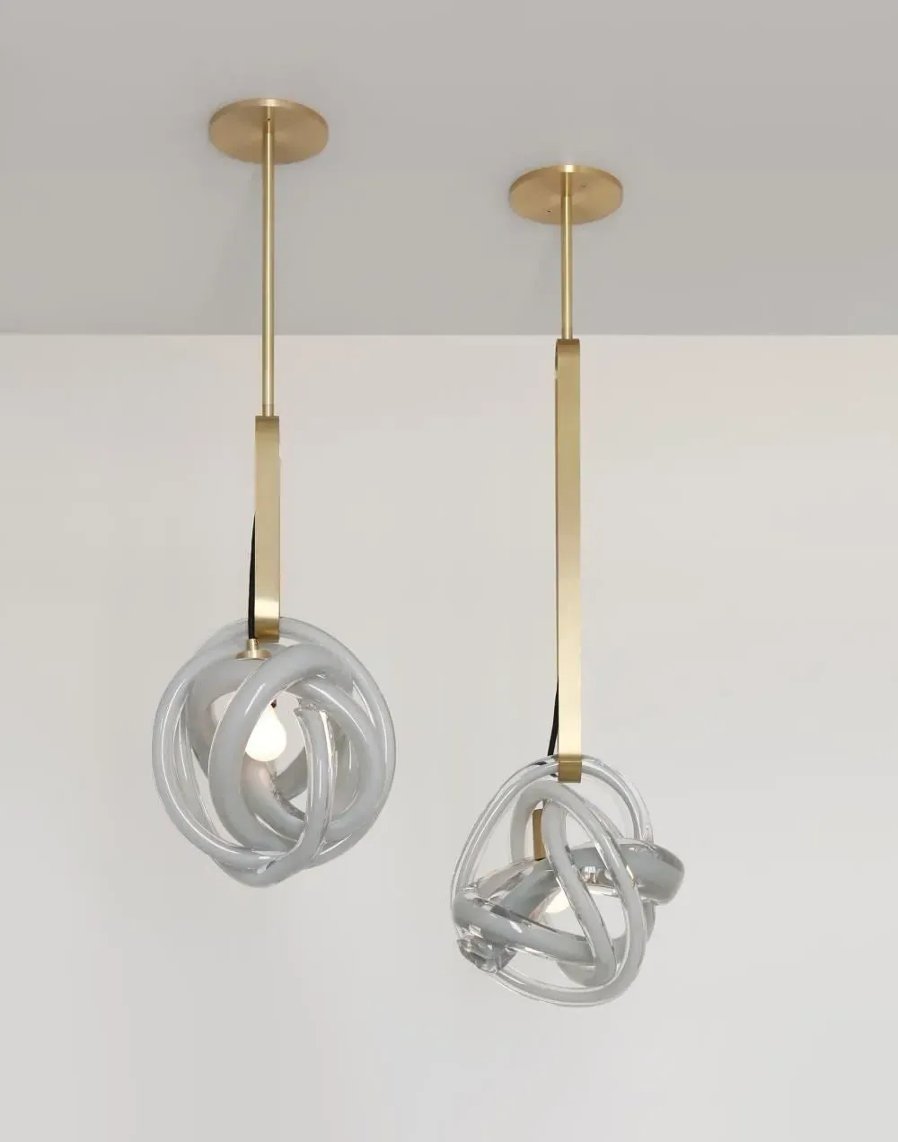Wrap Pin Pendant Light - Amber, Glass