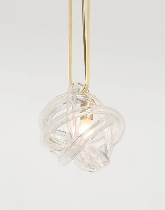 Wrap Pin Pendant Light - Blue, Glass