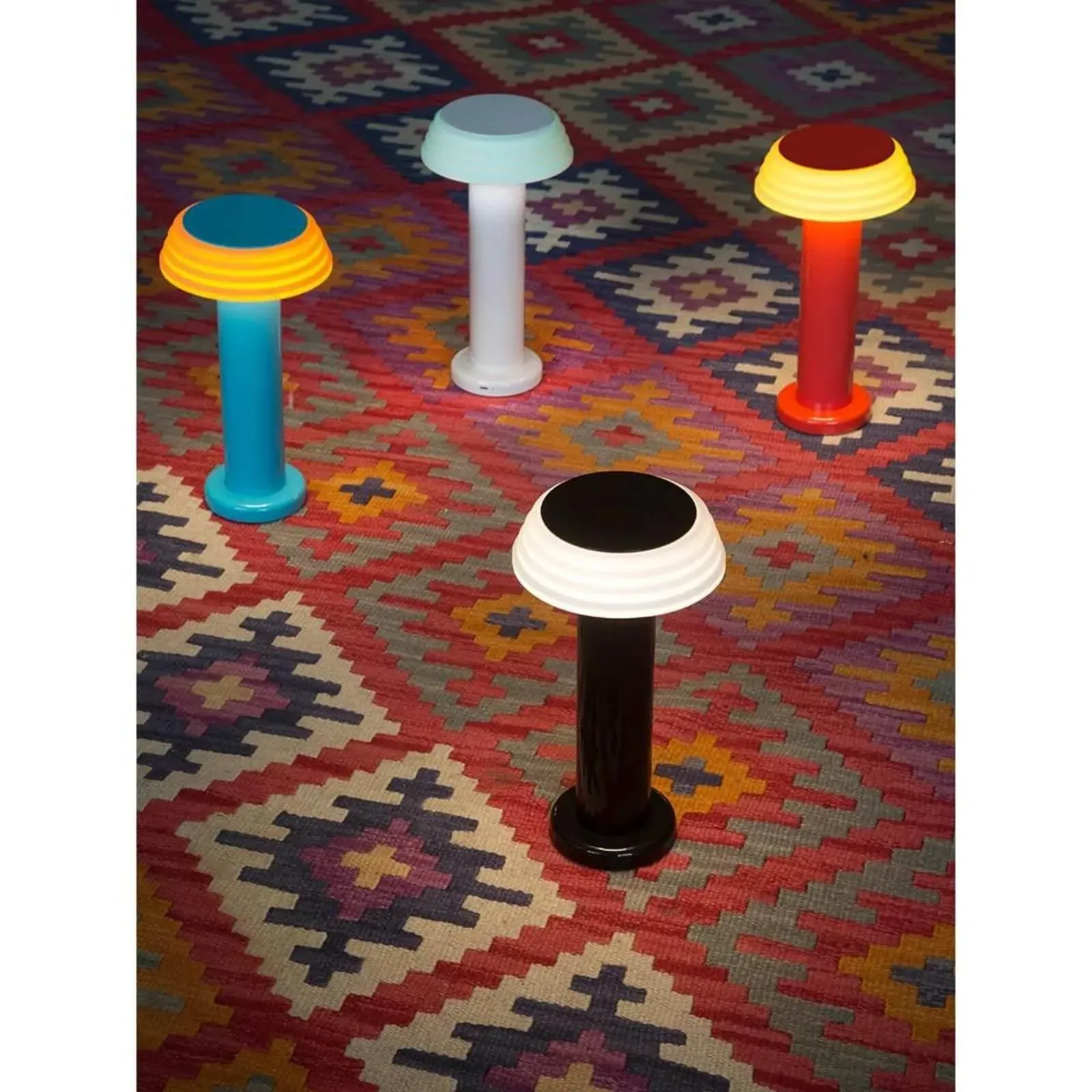 Portable Rechargeable Lamp with LED - Black