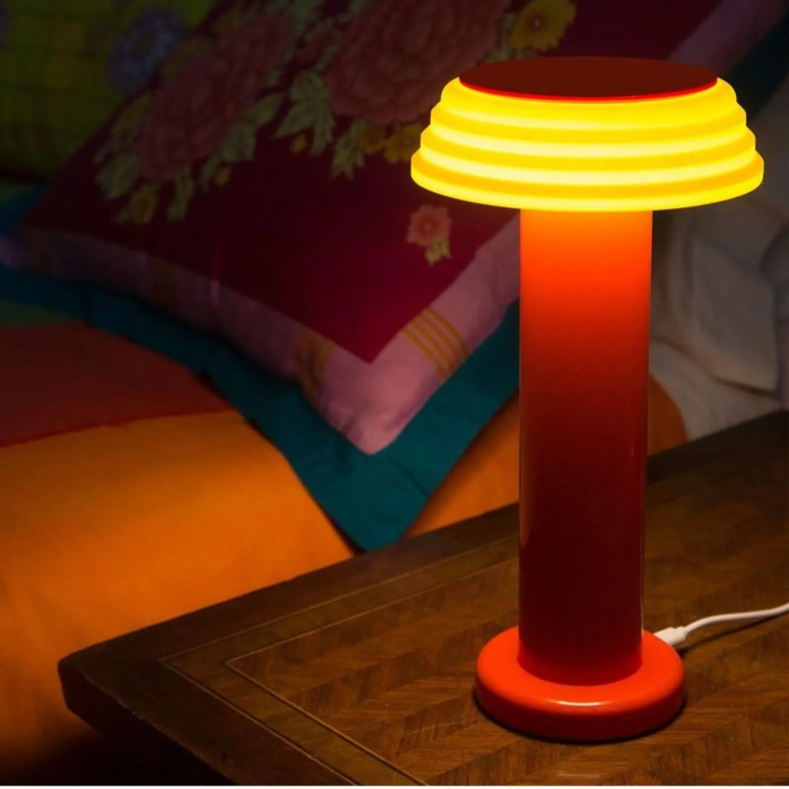Portable Rechargeable Lamp with LED - White