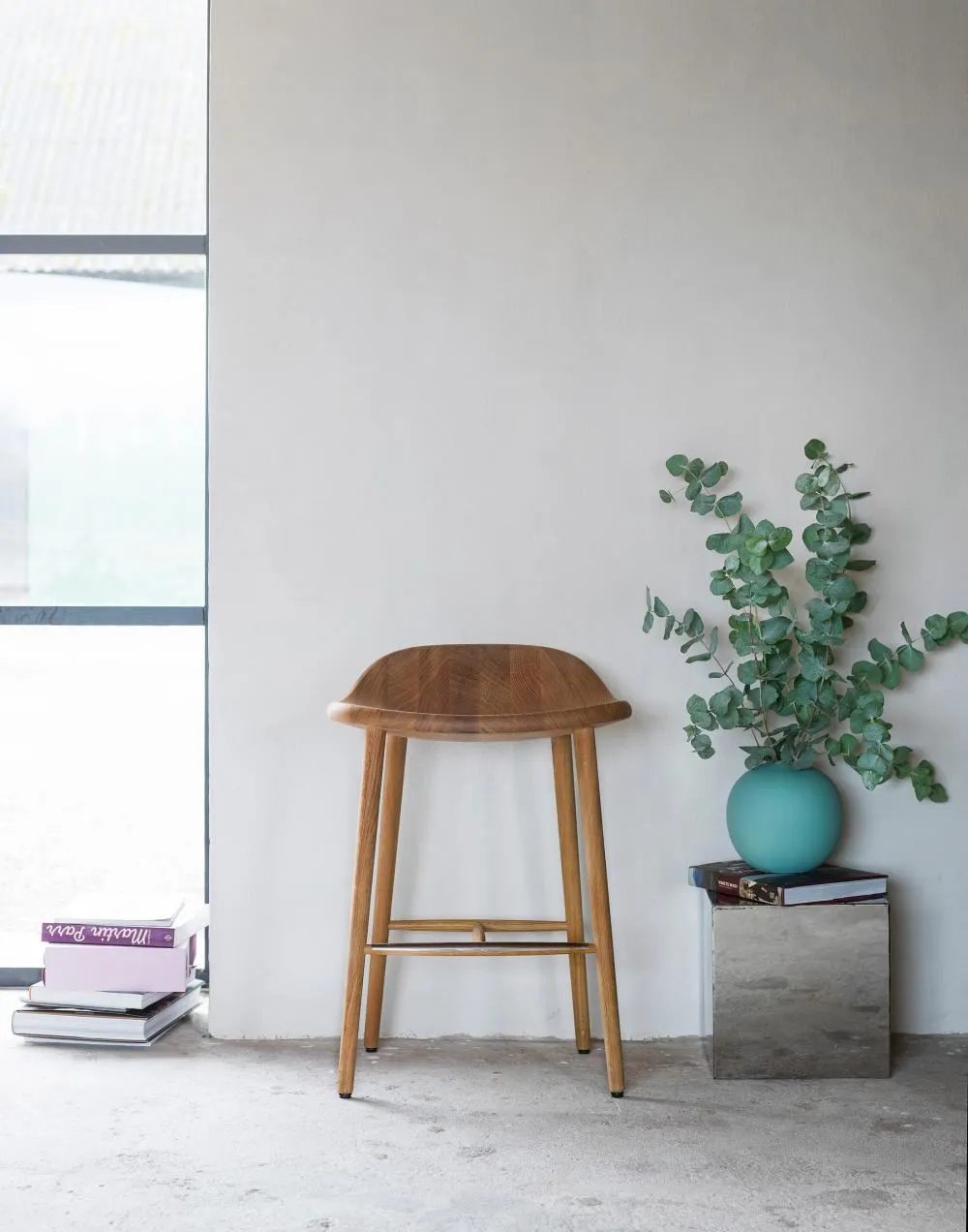 Bar Height Stool - Oak, Solid Wood