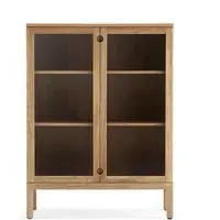 High Cabinet with Glass Doors - Birch