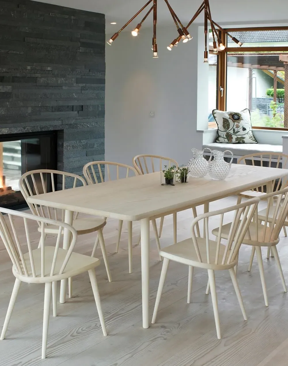 Large Rectangular Dining Table - Oak, Solid Wood