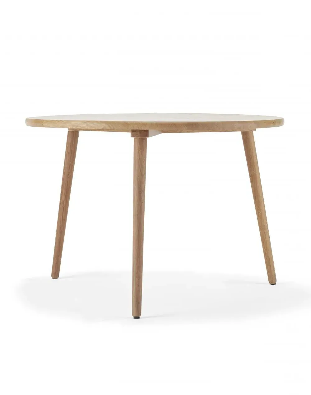 Round Dining Table with Turned Legs - Oak