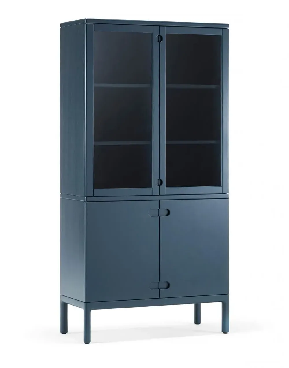 Vitrine Cabinet with Glass Doors - Blue, Birch