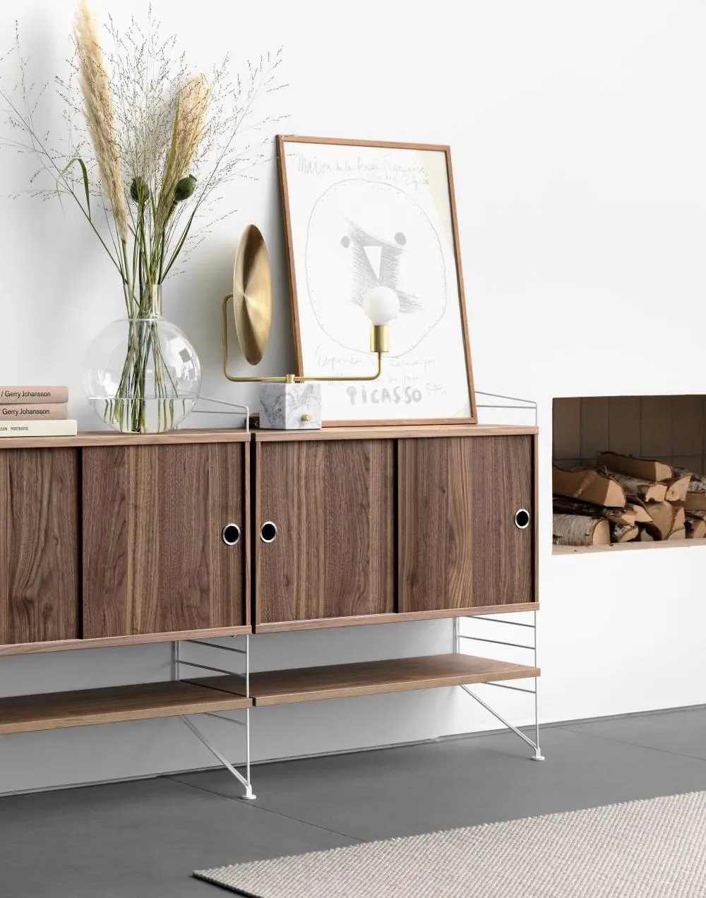 115cm Floor Panel for Modular Shelving - White