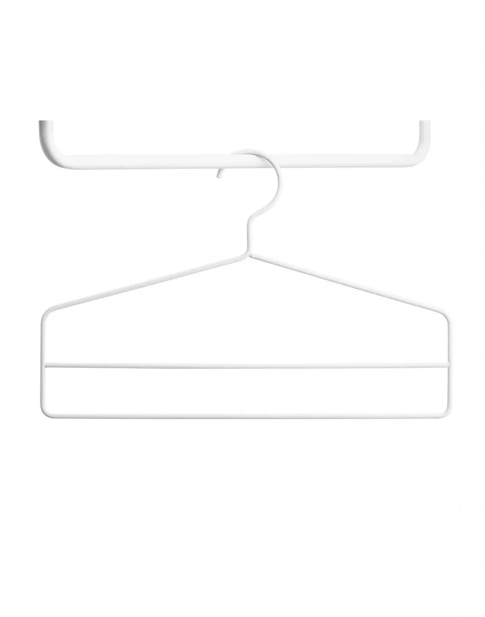 4-Pack Coat Hangers for Shelving - White, Wire image