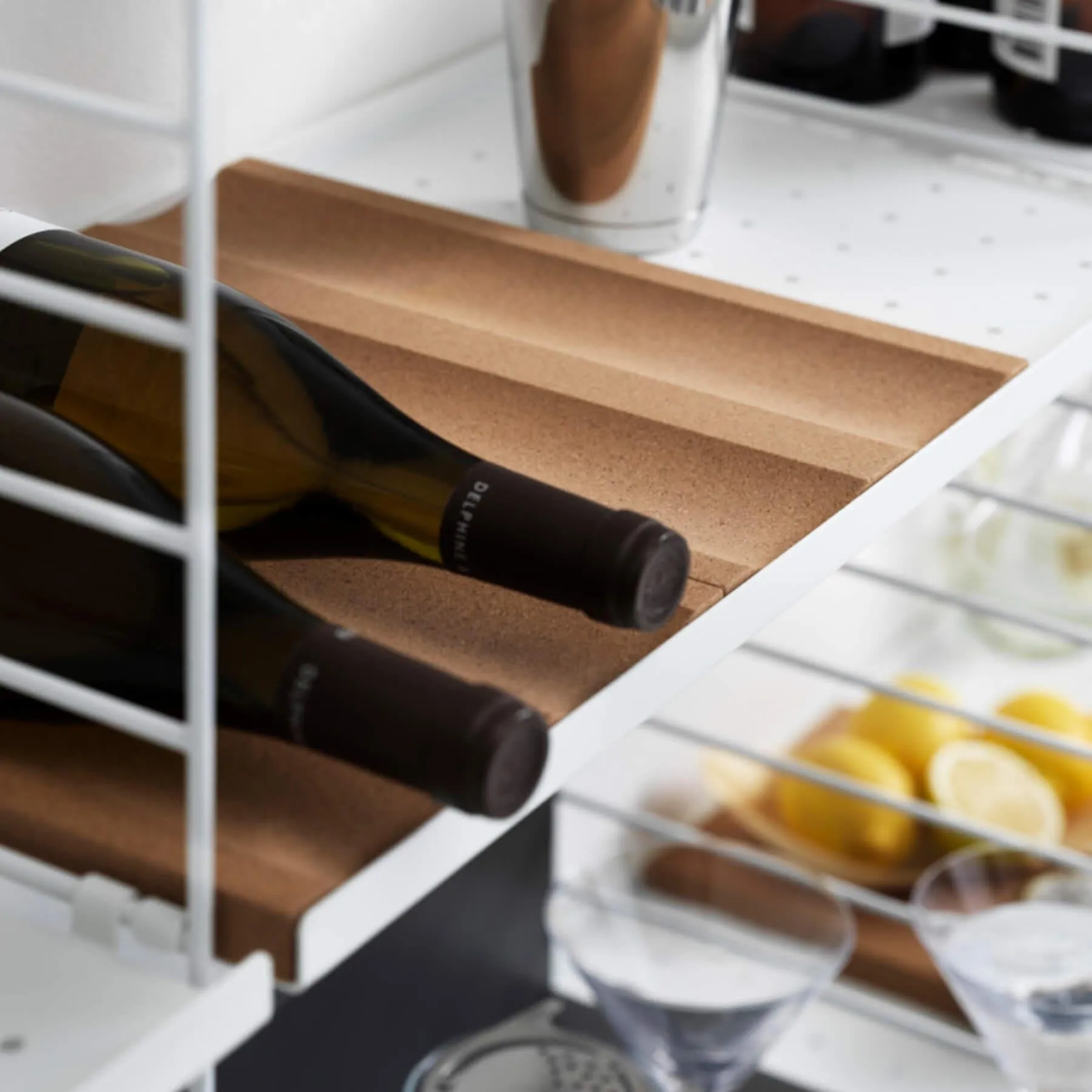 Bottle Tray Storage Organizer - Natural Cork