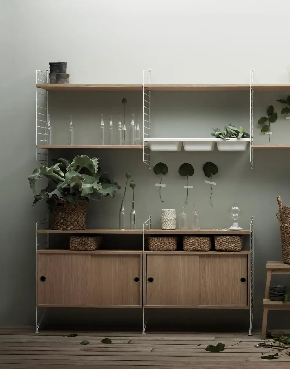 Cabinet with Sliding Doors - Oak