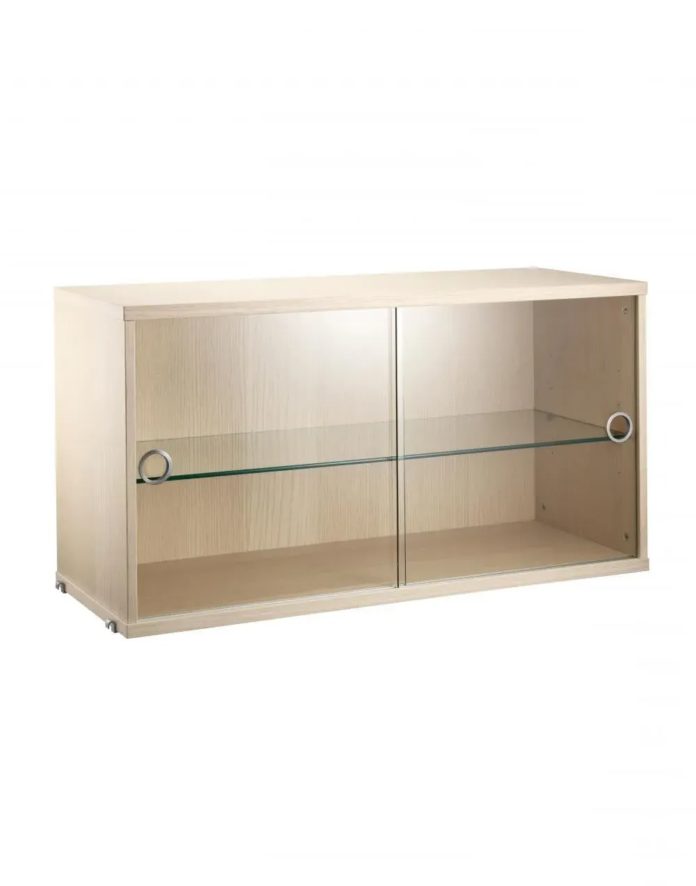 Display Cabinet with Glass Shelf - Black, Ash