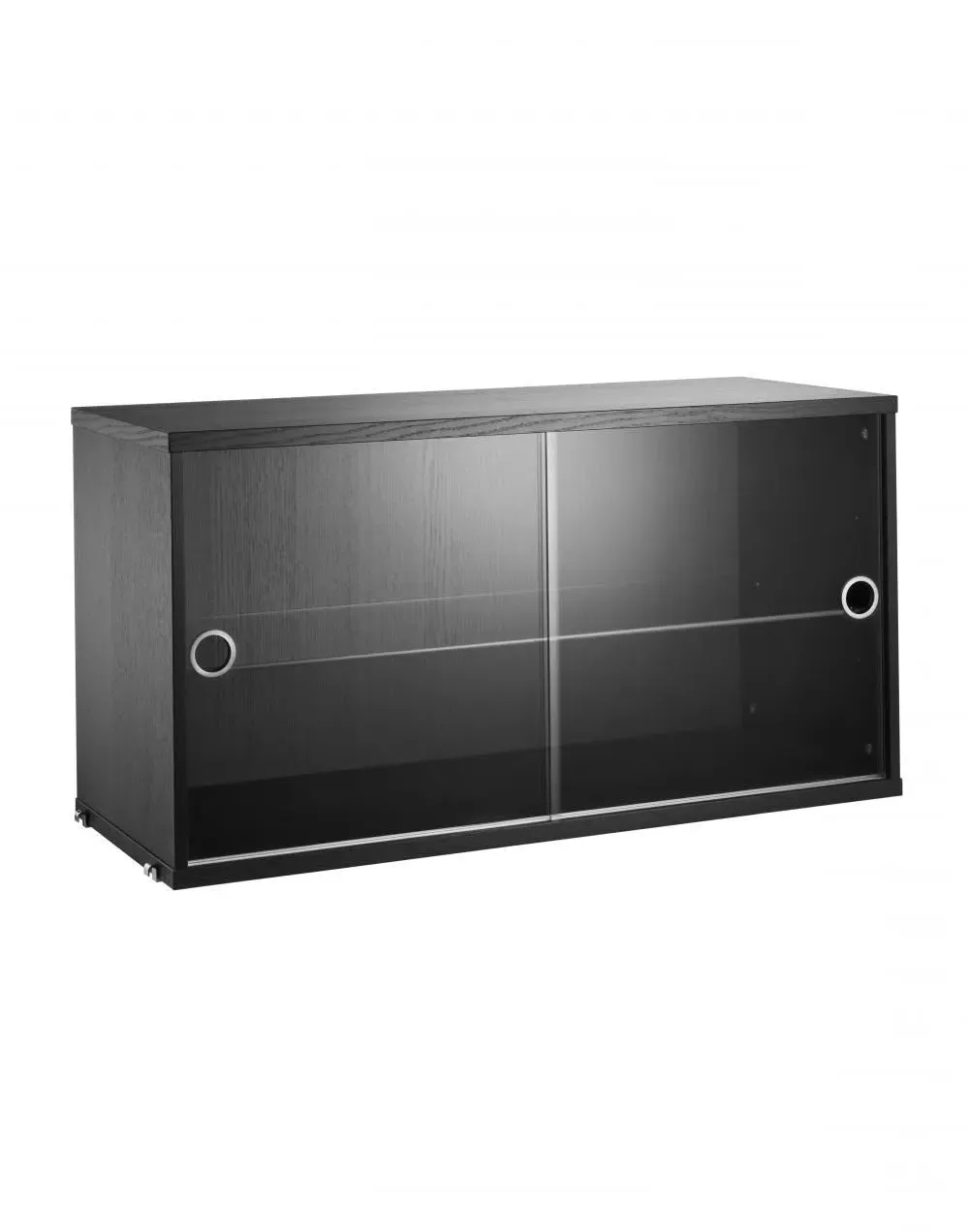 Display Cabinet with Glass Shelf - Black, Ash image