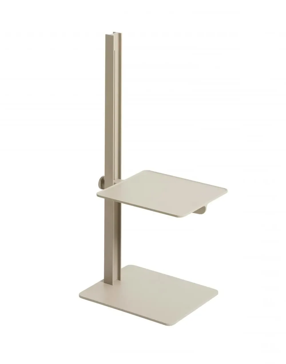 Height-Adjustable Side Table - Beige, Aluminium