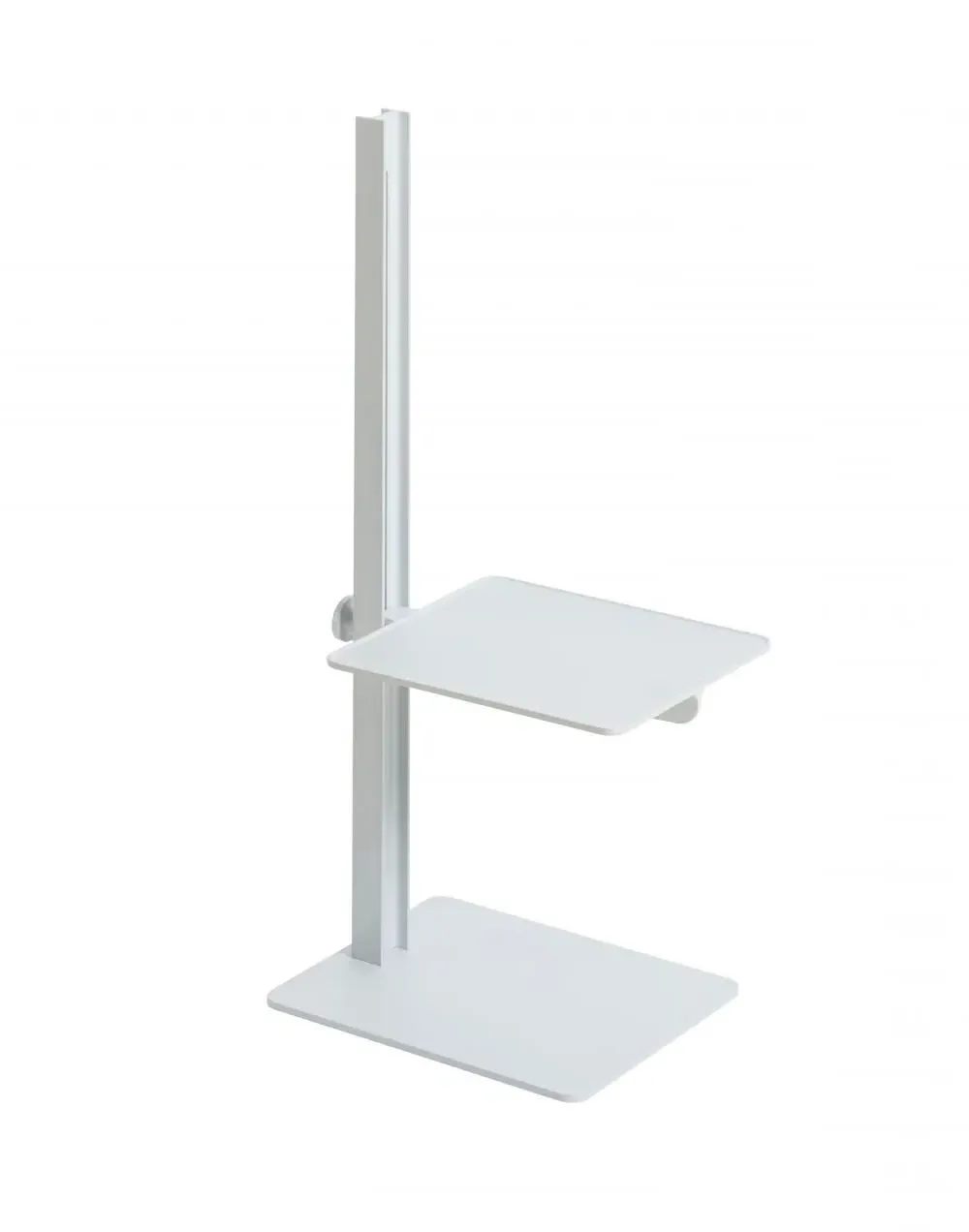 Height-Adjustable Side Table - White, Aluminium