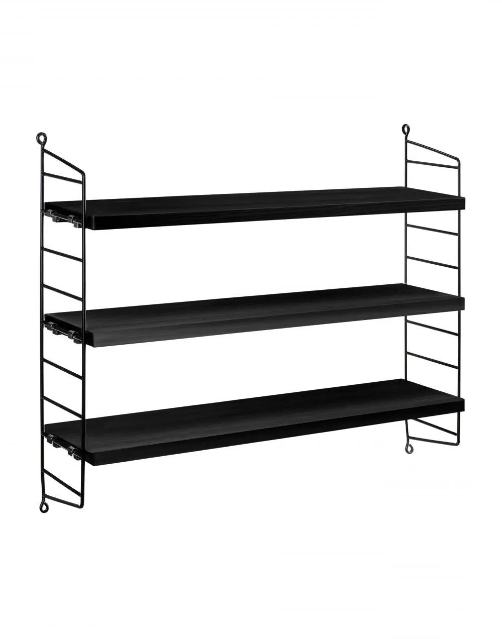 Pocket Wall Shelving System - Black, Ash