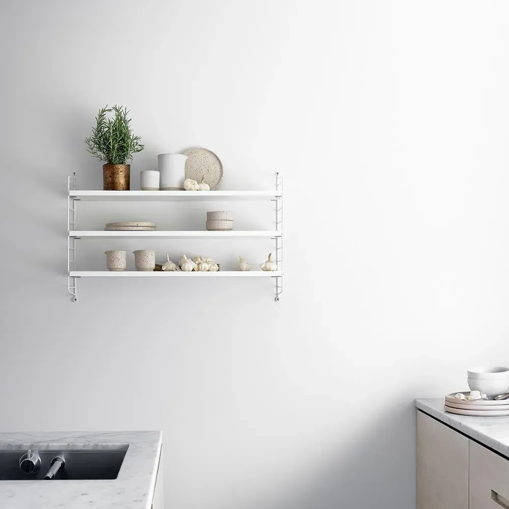 Pocket Wall Shelving System - Walnut