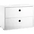 String 58cm Chest of Drawers with Storage - White