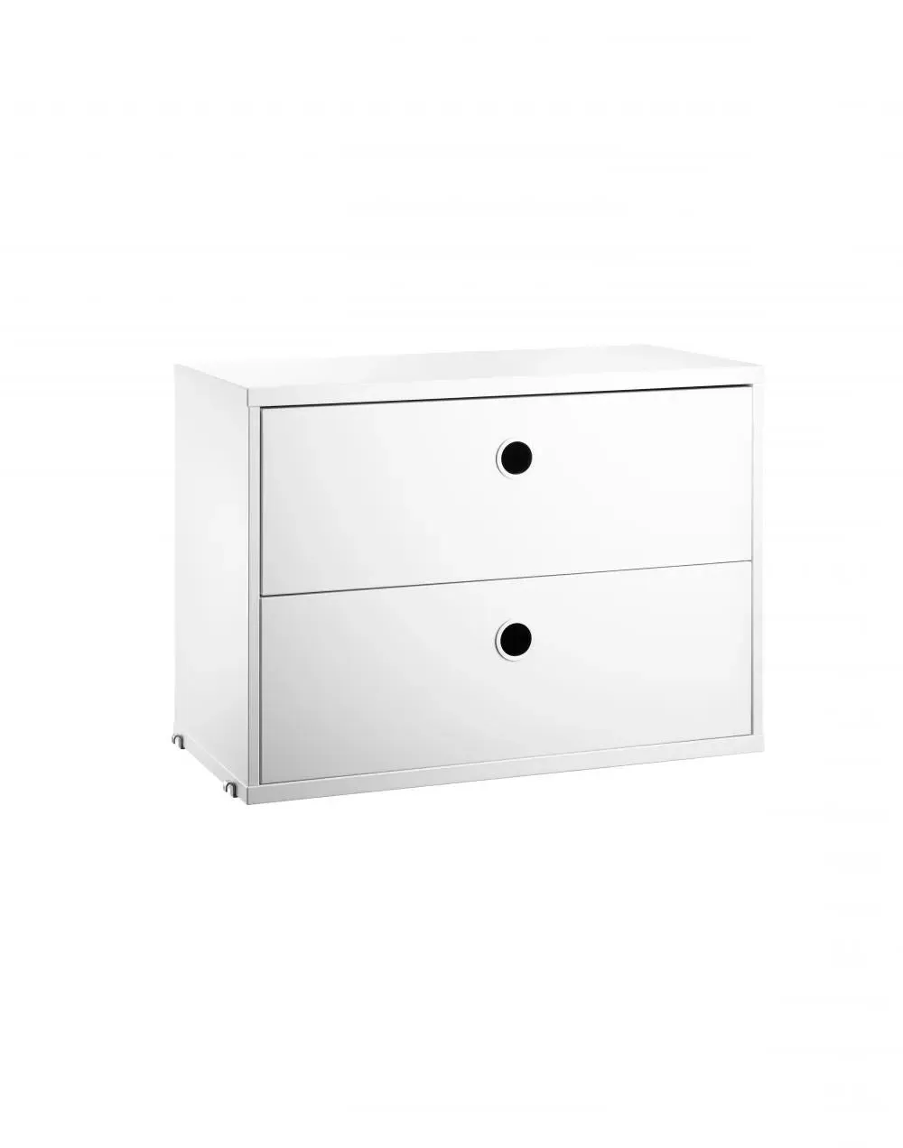 String 58cm Chest of Drawers with Storage - White image