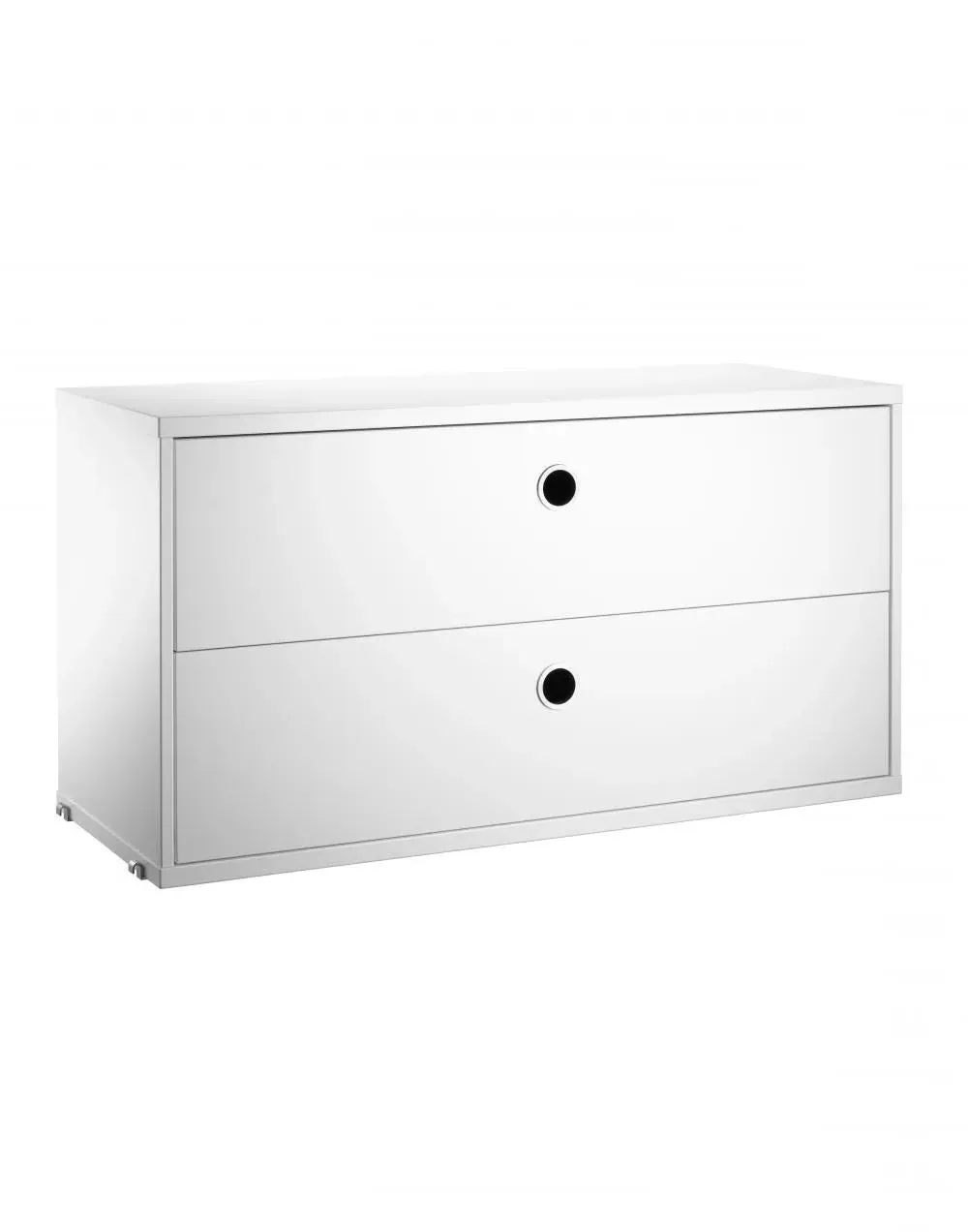 String 78cm Chest of Drawers with Storage - White