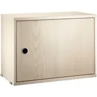 String System Cabinet with Swing Door - Ash