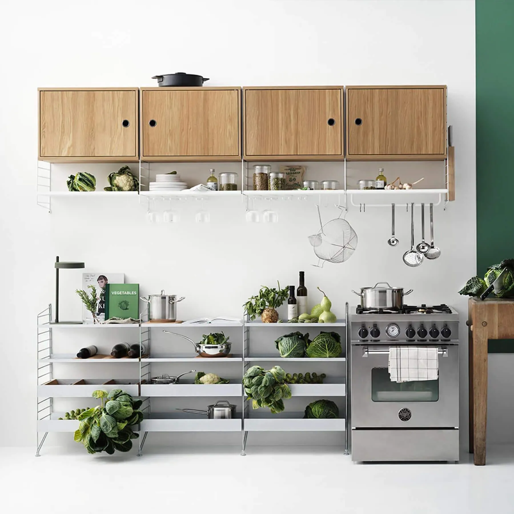 String System Cabinet with Swing Door - Beige