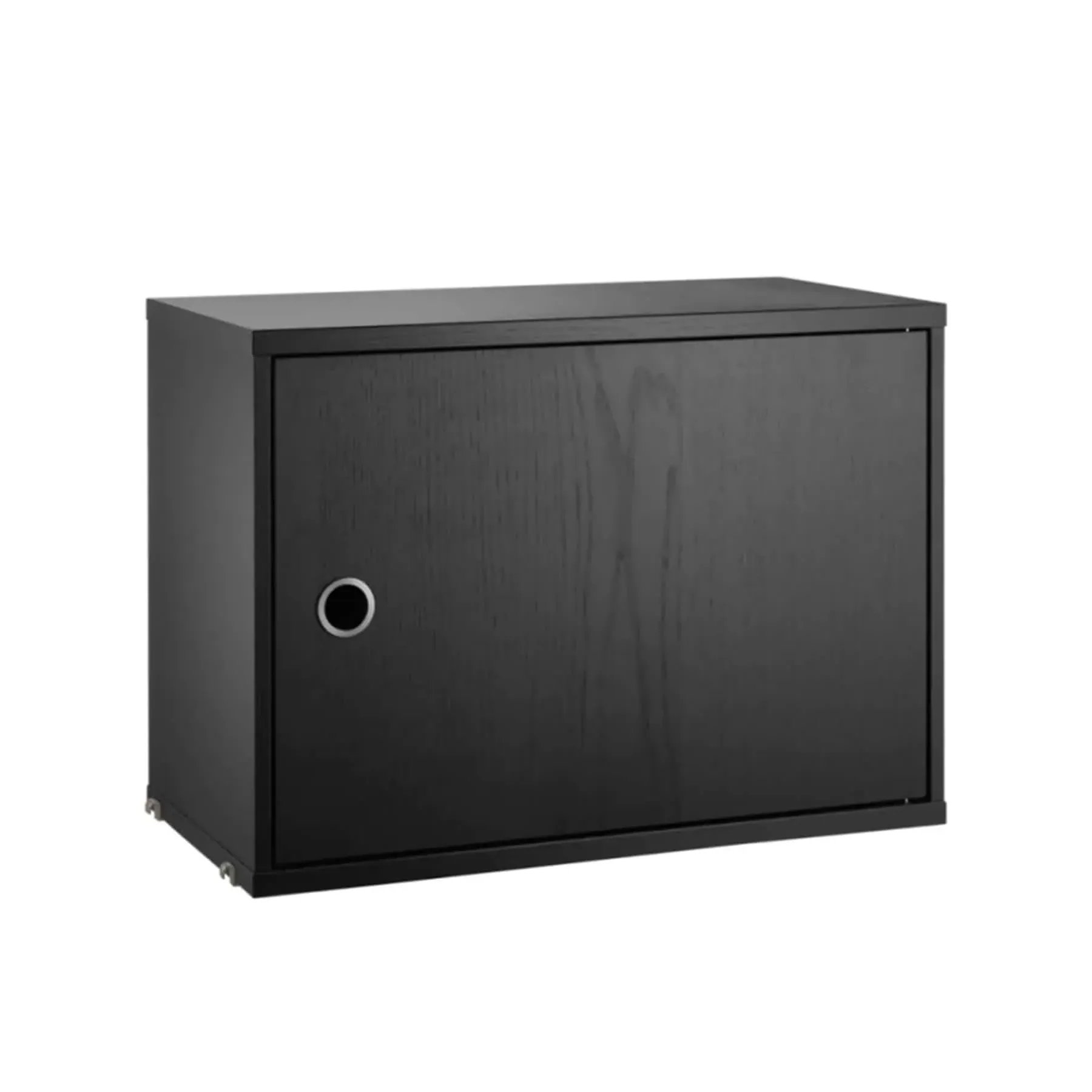 String System Cabinet with Swing Door - Black Ash
