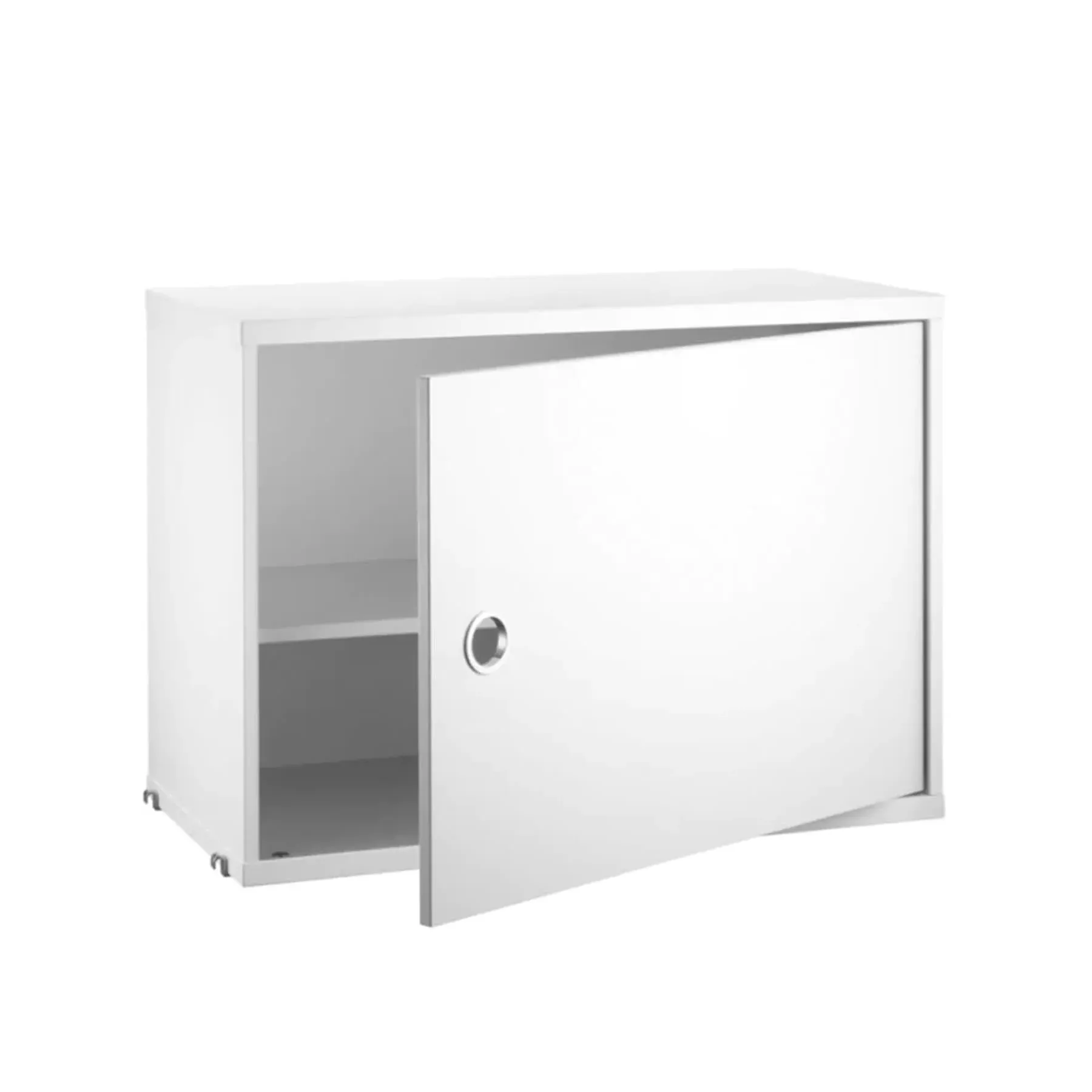 String System Cabinet with Swing Door - White