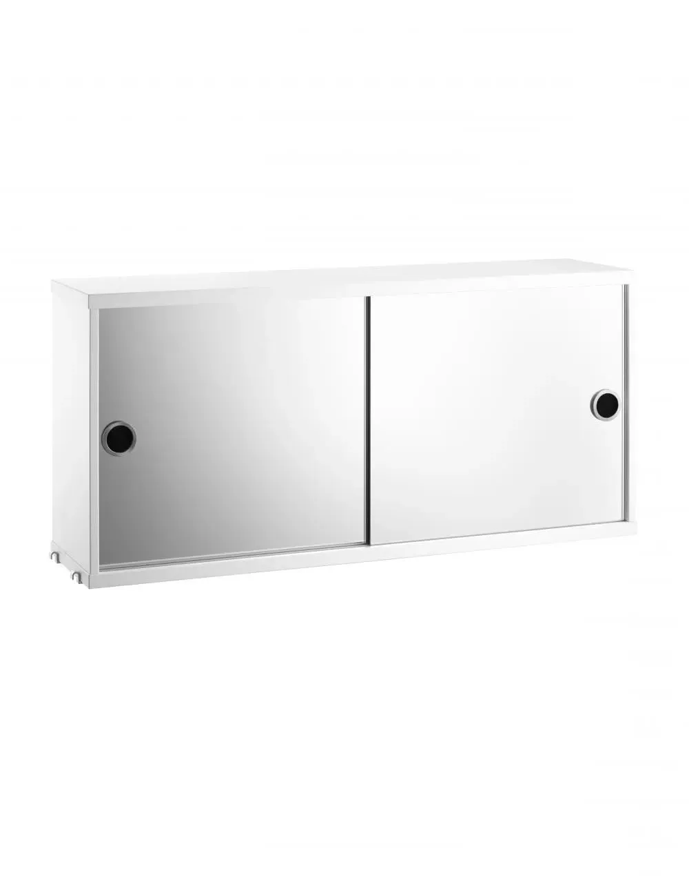 Wall Cabinet with Mirror Doors - White image