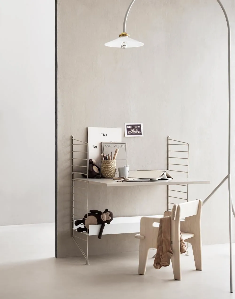 Wall-Mounted Work Desk - Black Stained Ash