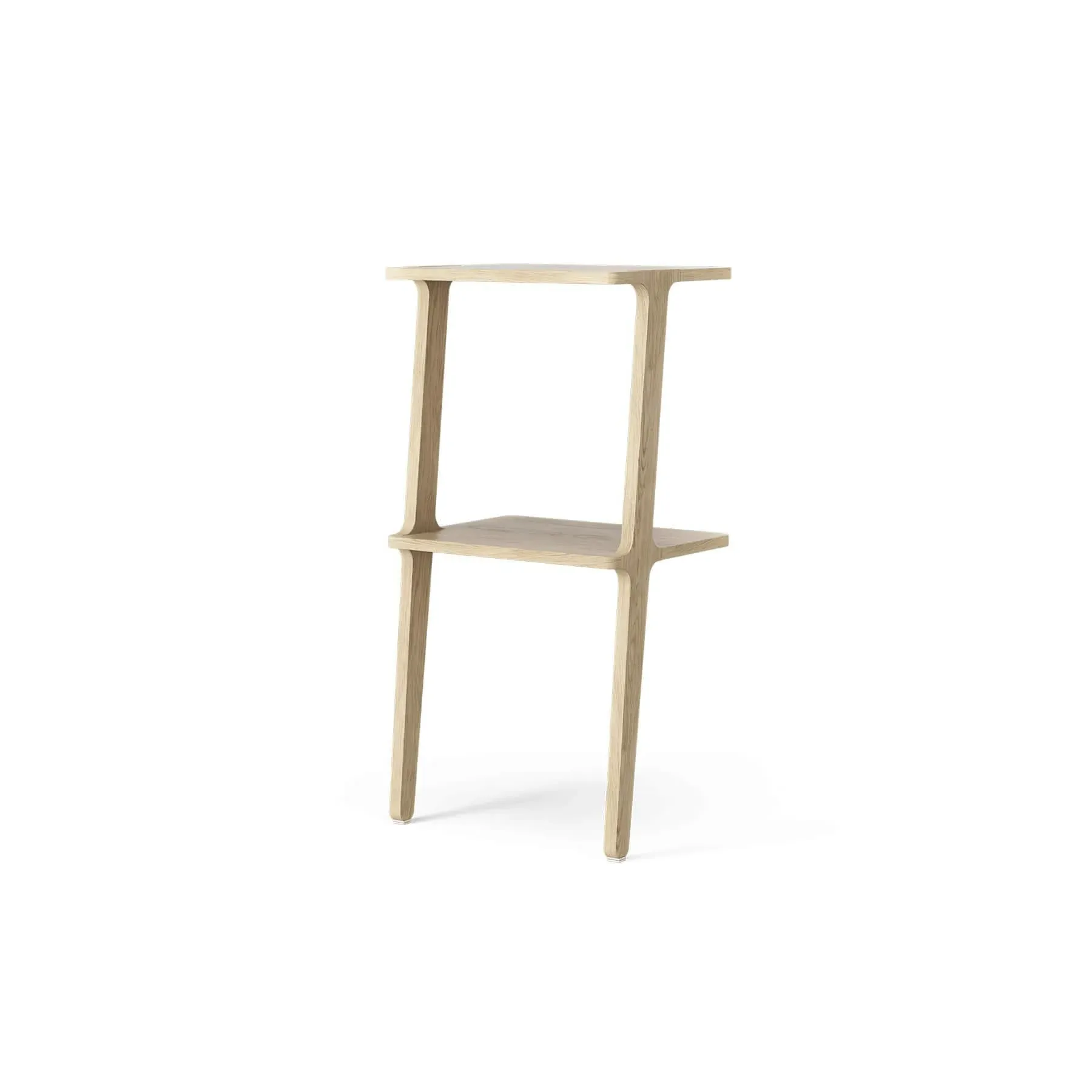 2-Shelf Leaning Bookshelf - Natural, Oak