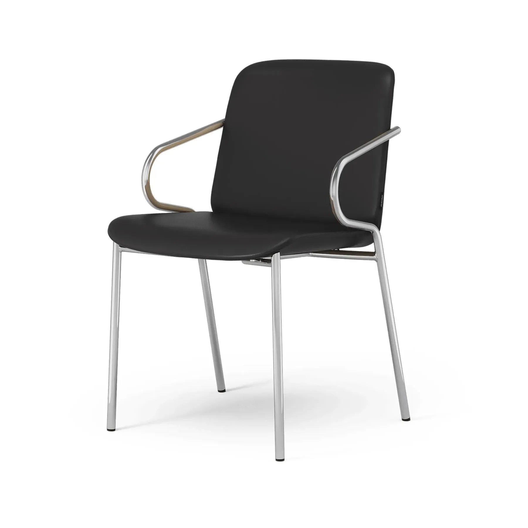 Amstelle Armchair - Black, Chrome