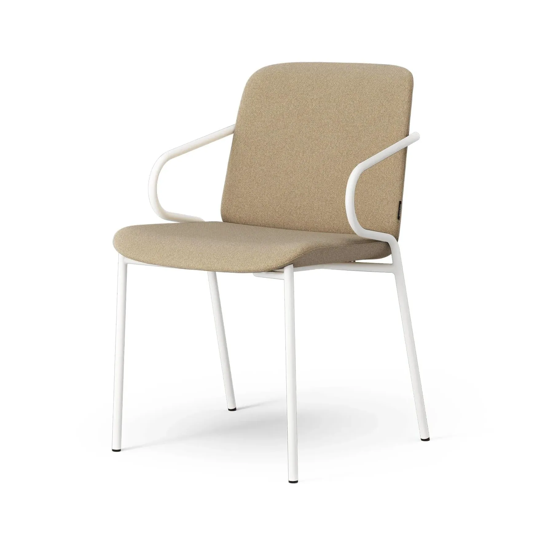 Amstelle Armchair - Main Line Flax 12, White Steel