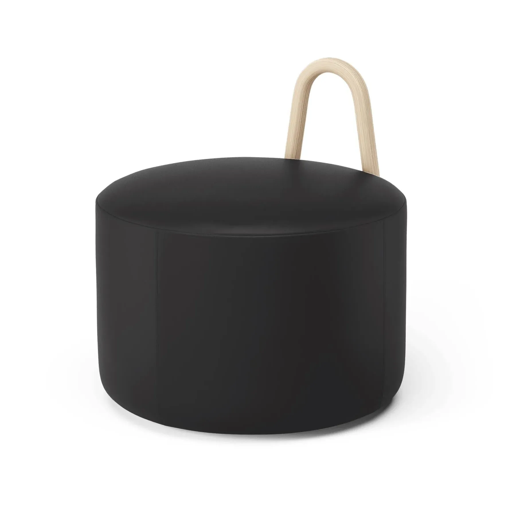 Amstelle Large Pouf - Ecriture 0570, Natural Ash