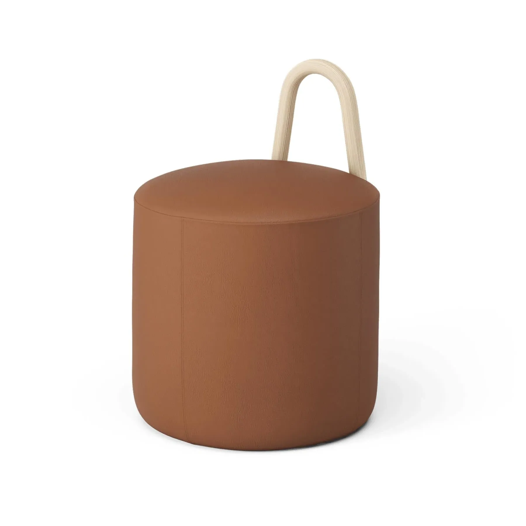 Amstelle Small Pouf - Cognac, Leather image