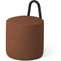 Amstelle Small Pouf - Ecriture 0570, Black Ash