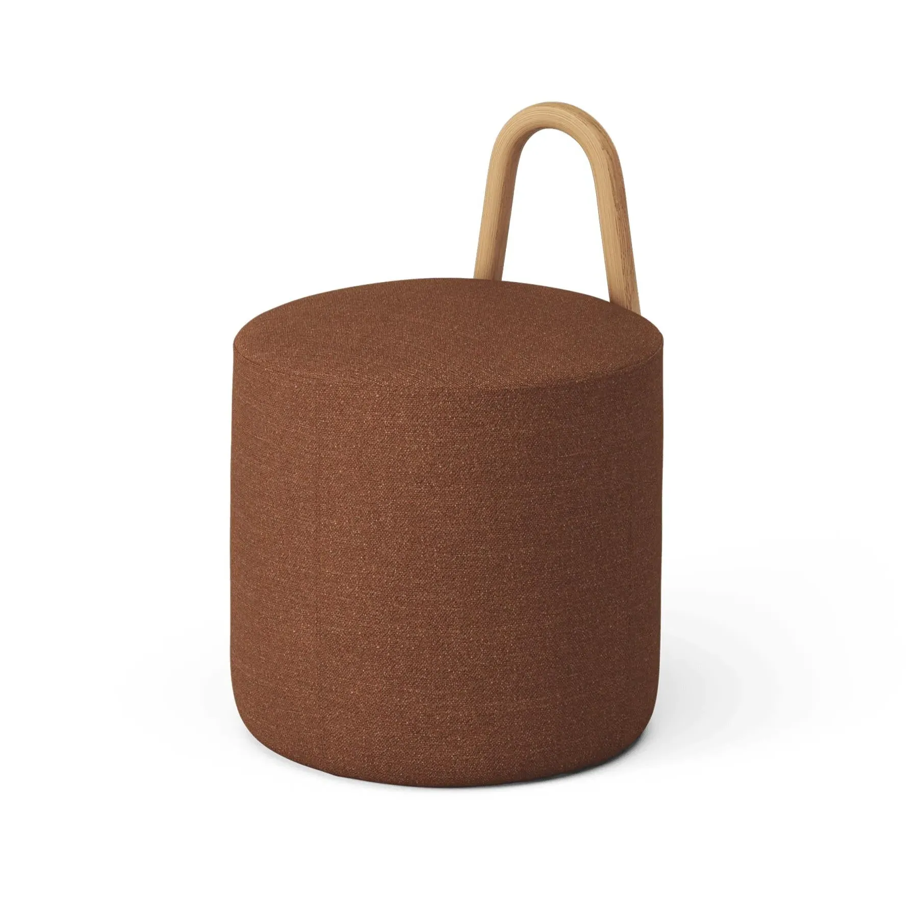 Amstelle Small Pouf - Ecriture 0570, Oiled Oak