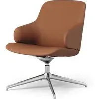 Amstelle Swivel Easy Chair - Cognac, Leather