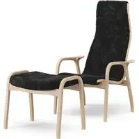 Easy Chair Set with Footstool - Black, Beech