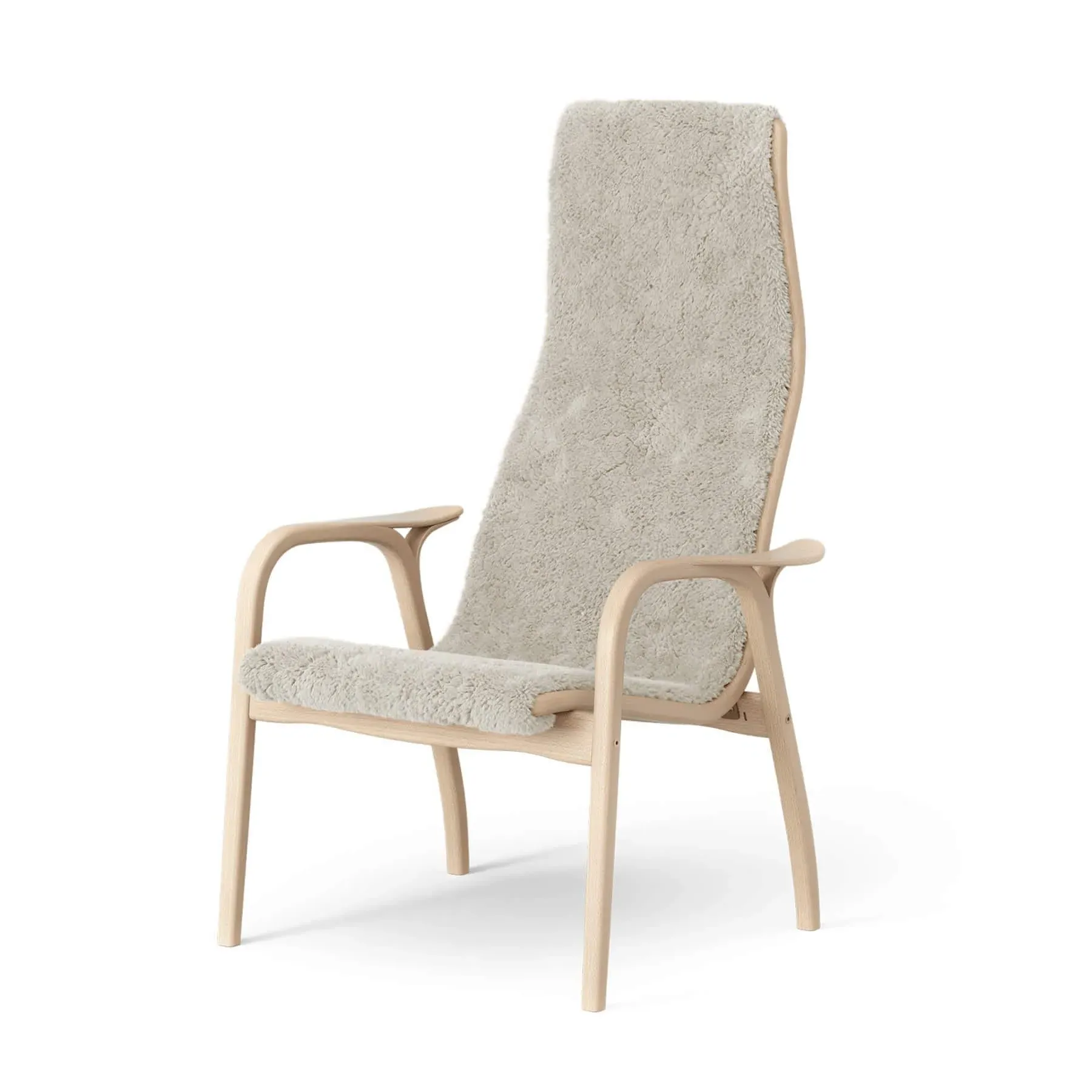Easy Chair with Sheepskin - Moonlight, Beech
