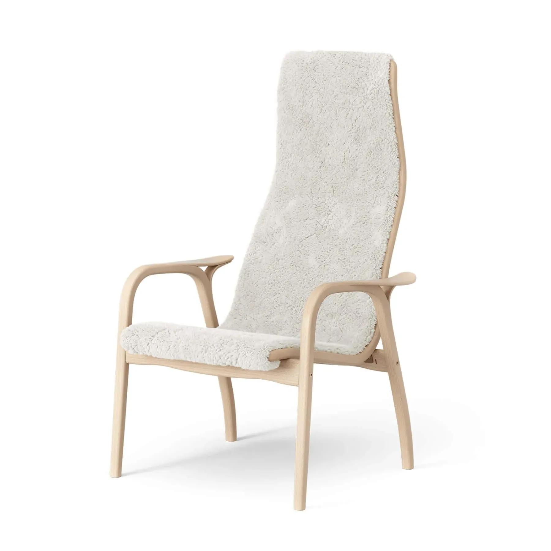 Easy Chair with Sheepskin - Off White, Beech