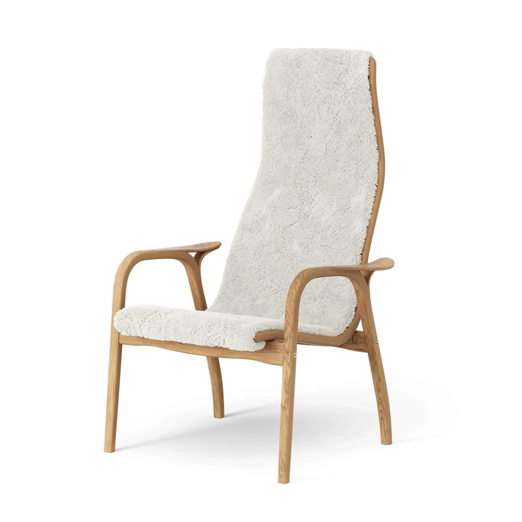 Easy Chair with Sheepskin - Off White, Oak