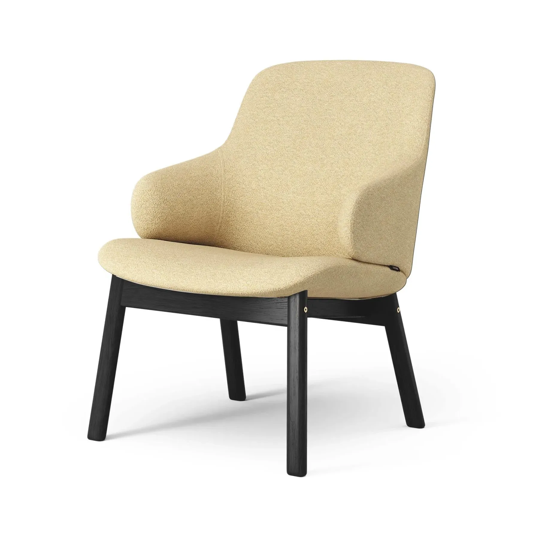 Easy Chair with Wood Legs - Black Ash