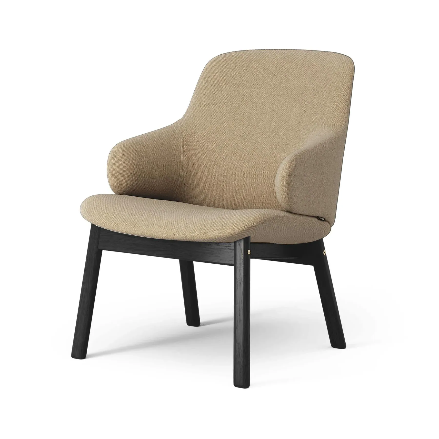 Easy Chair with Wood Legs - Flax, Ash