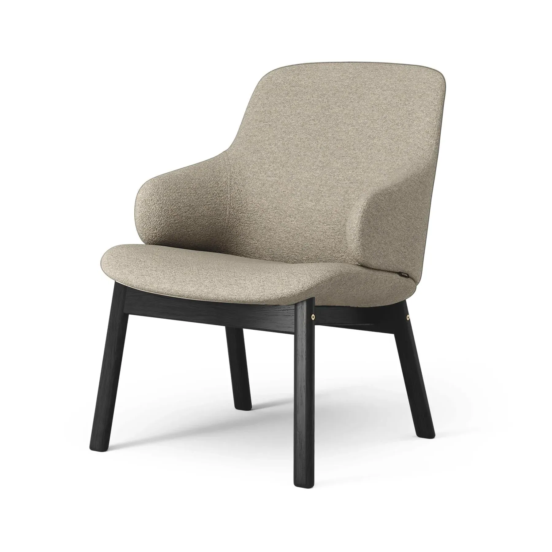 Easy Chair with Wood Legs - Flax, Ash