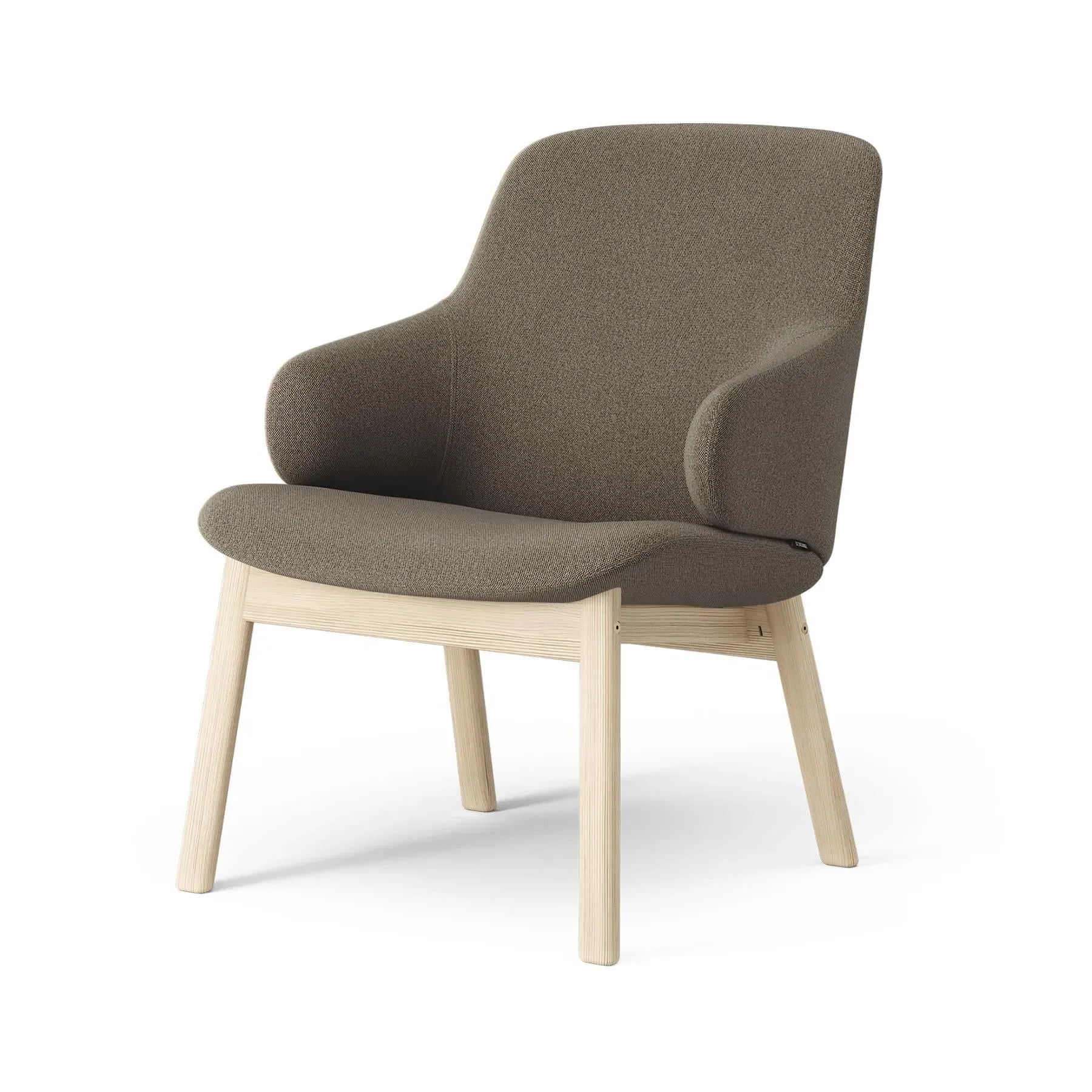 Easy Chair with Wood Legs - Flax, Ash